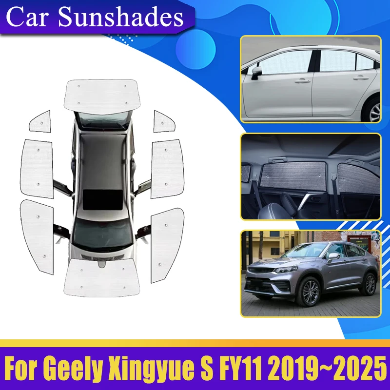 

For Geely Xingyue S Tugella Knewstar 001 Tugella 2019 2020 2021~2025 Car Window Windshield Sunshade Protect Anti-UV Accessories