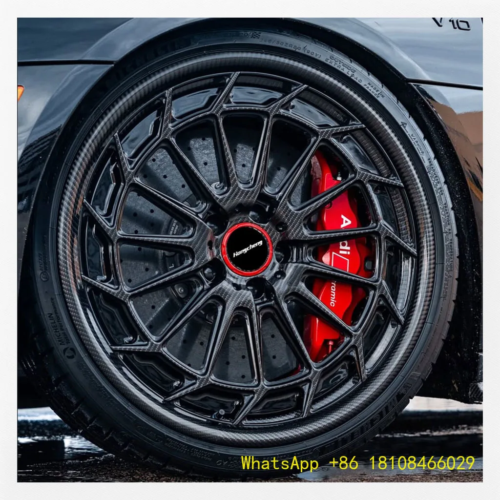 

18-26-дюймовые роскошные кованые диски из углеродного волокна на заказ, 2/3 составные, 5x112 5x114.3 5x120 5x130, с глубокой полкой