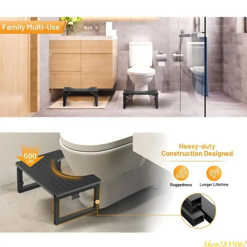 Ajuste taburete baño madera hierro taburete diseño plegable para ducha baño 831F