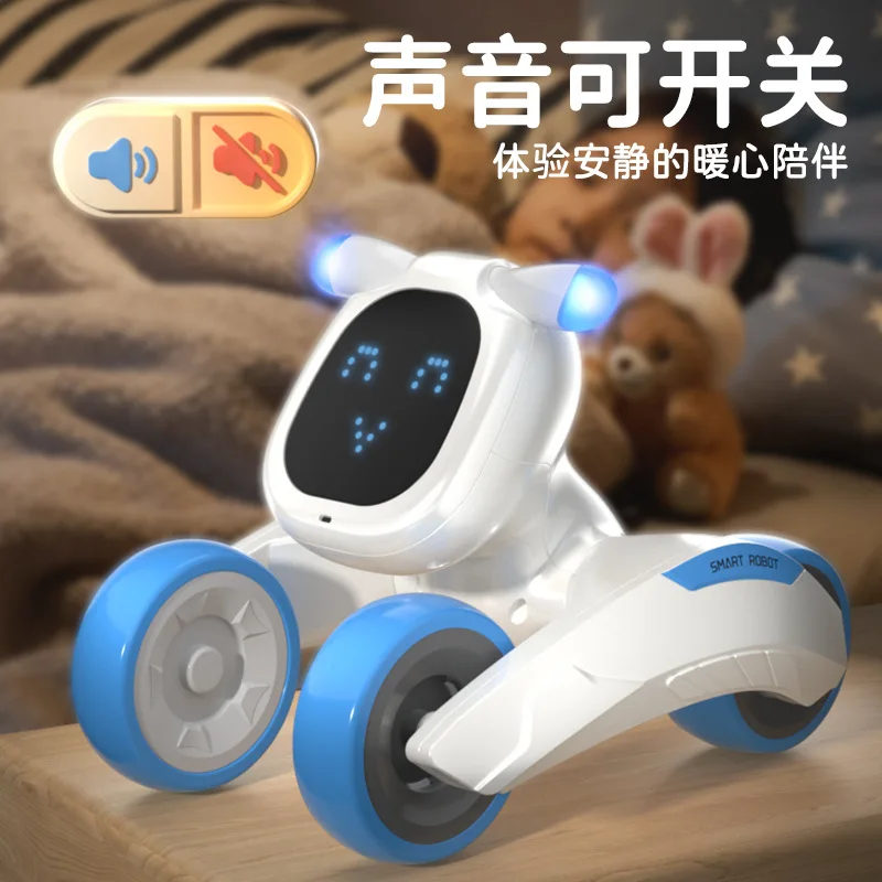 Cross-border new children's intelligent induction interactive sound robot electronic music cute pet machine remote control toy