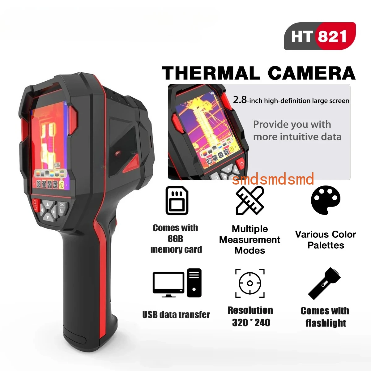 HT821A rechargeable thermal imaging camera -20 ℃~550 ℃ waterproof, dustproof, and anti dro