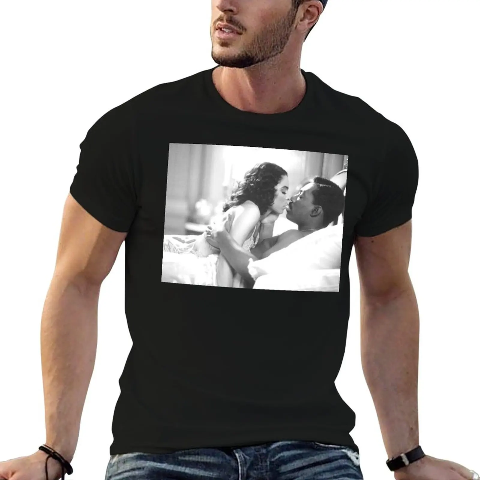 

Romantic Kiss Harlem Nights T-Shirt oversized t shirt graphics plus size men clothing