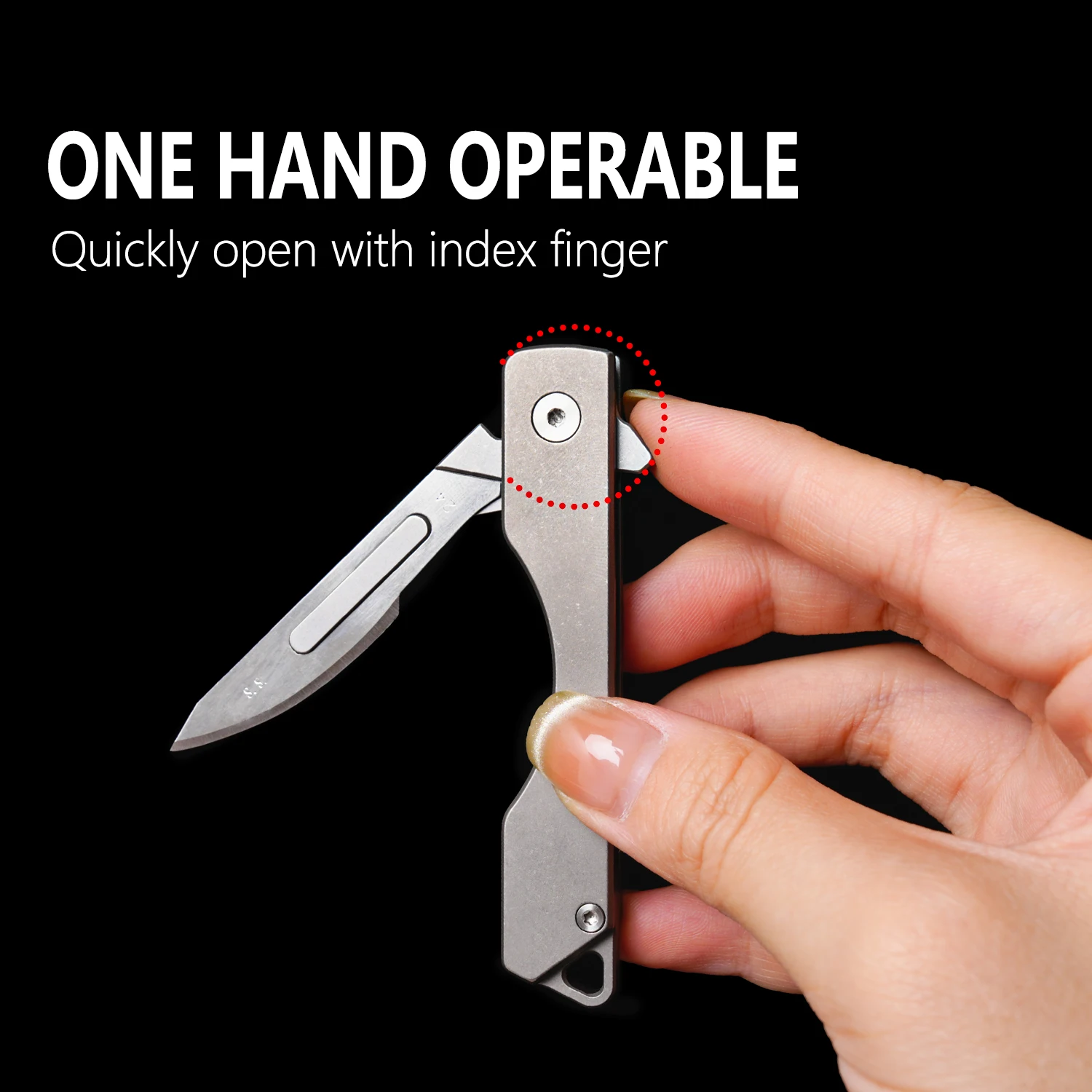 Titanium Alloy Folding Scalpel #24 Stainless Steel Surgical Blade Pocket  Knife Outdoors Portable Multifunctional DIY Hand Tool