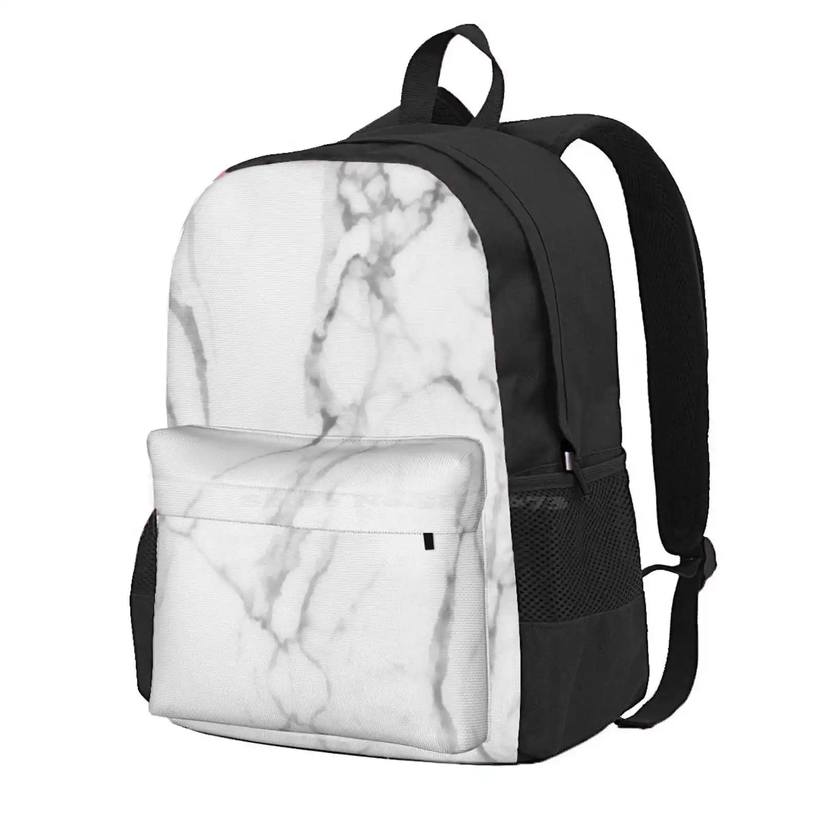 White Marble With Grey Veins Hot Sale Schoolbag Backpack Fashion Bags White Marble Mobile White Marble Phone Wallets White