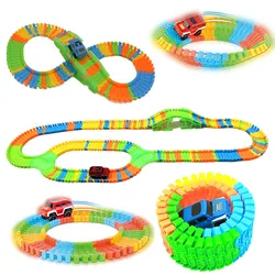 DIY Assemble Universal Racing Set Track Car Flexible Educational Rail Car Puzzle Toy for Kids