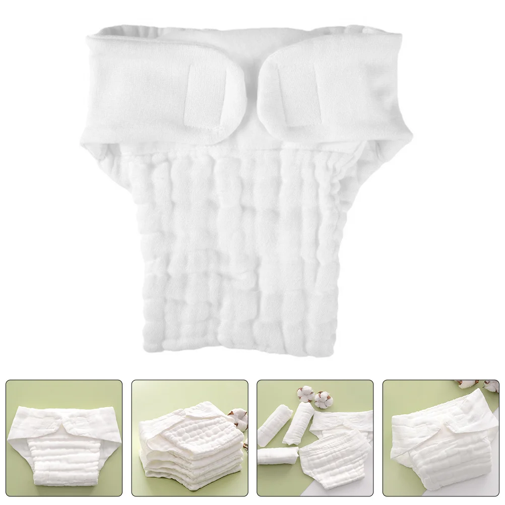 Coussinets à couches en coton blanc, 5 pièces, lavables, réutilisables, doux, pour bébé, doublures de couches en tissu absorbant pour nouveau-nés et tout-petits