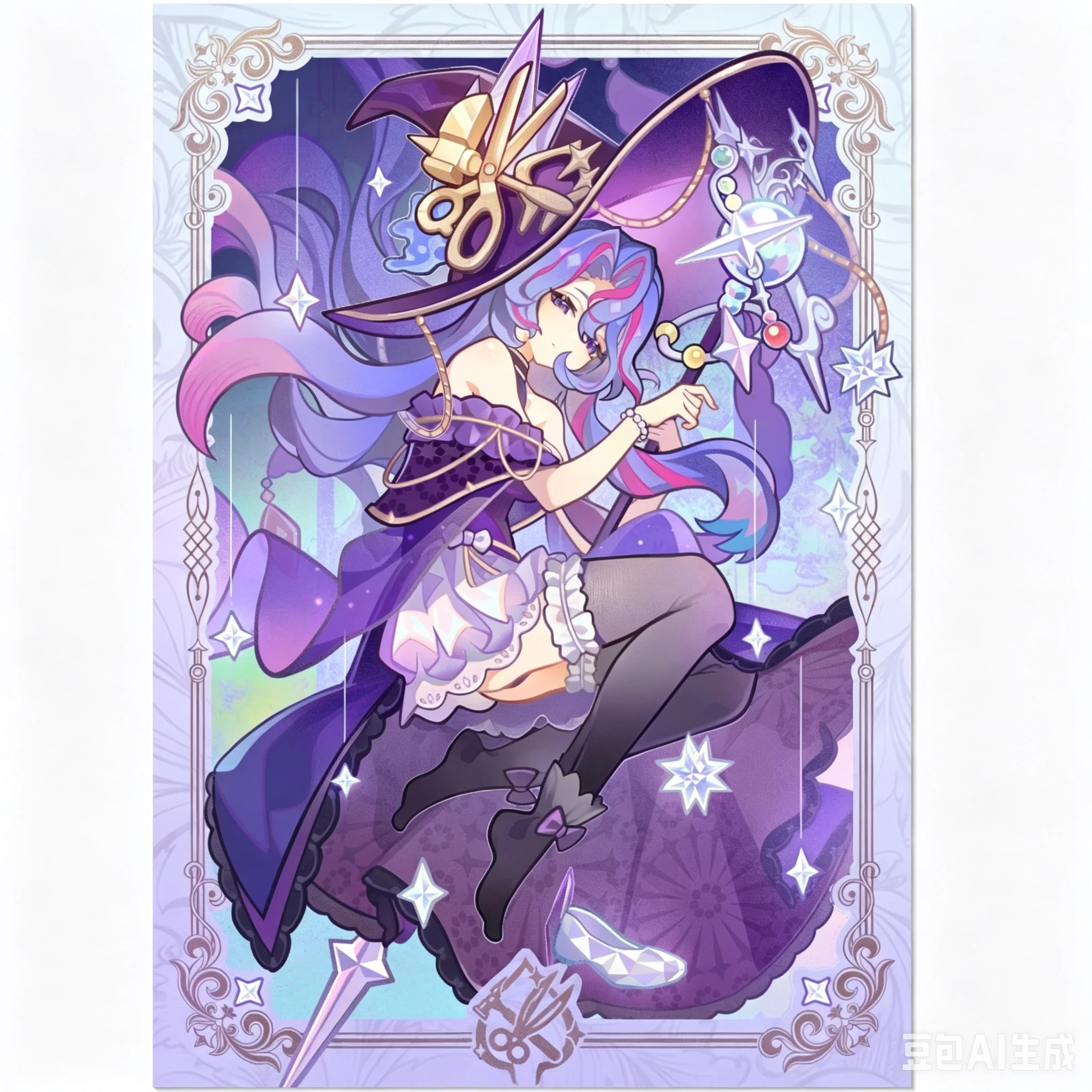 60-個オリジナル-diy-遊戯王ウィッチクラフターマダムリリオナカードスリーブ遊戯王-tcg-ocg-トレーディングカード-シャインプロテクターケースカバー