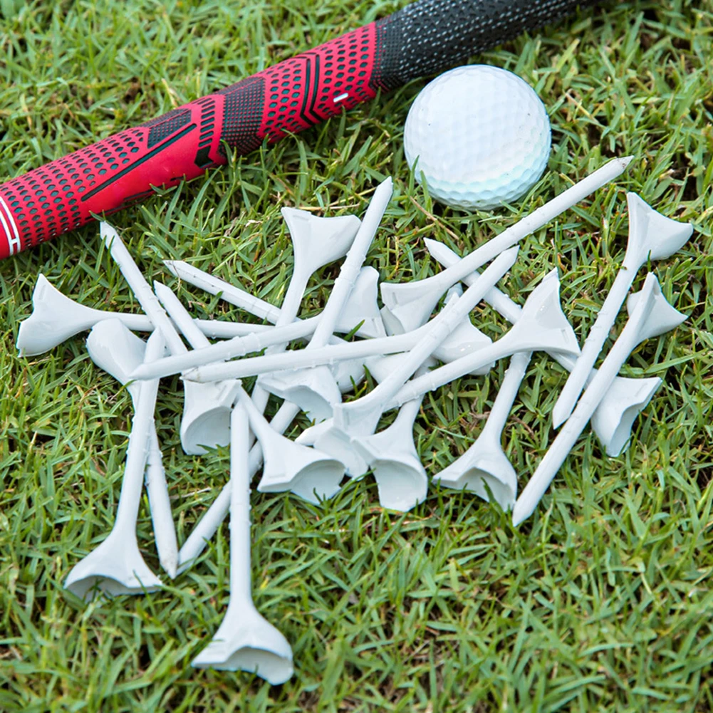 20pcs Ball Nail 83mm Golf Training Tees Holder 10 Degree Oblique Insertion Reusable No-resistance for Golfer Practice Supplies