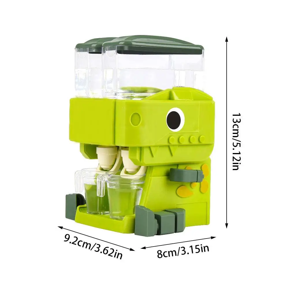 Children Dinosaur Dual Water Dispenser Pretend Play Toys Mini Simulation Kitchen Set Juice Drinking Cooler Lifelike Toy For Kids