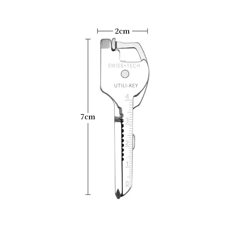 Multi Function Folding Tool Keychain Opener Screwdriver EDC 6 In 1 Utility Outdoor Survival Rescue Pocket Plier KeyRing