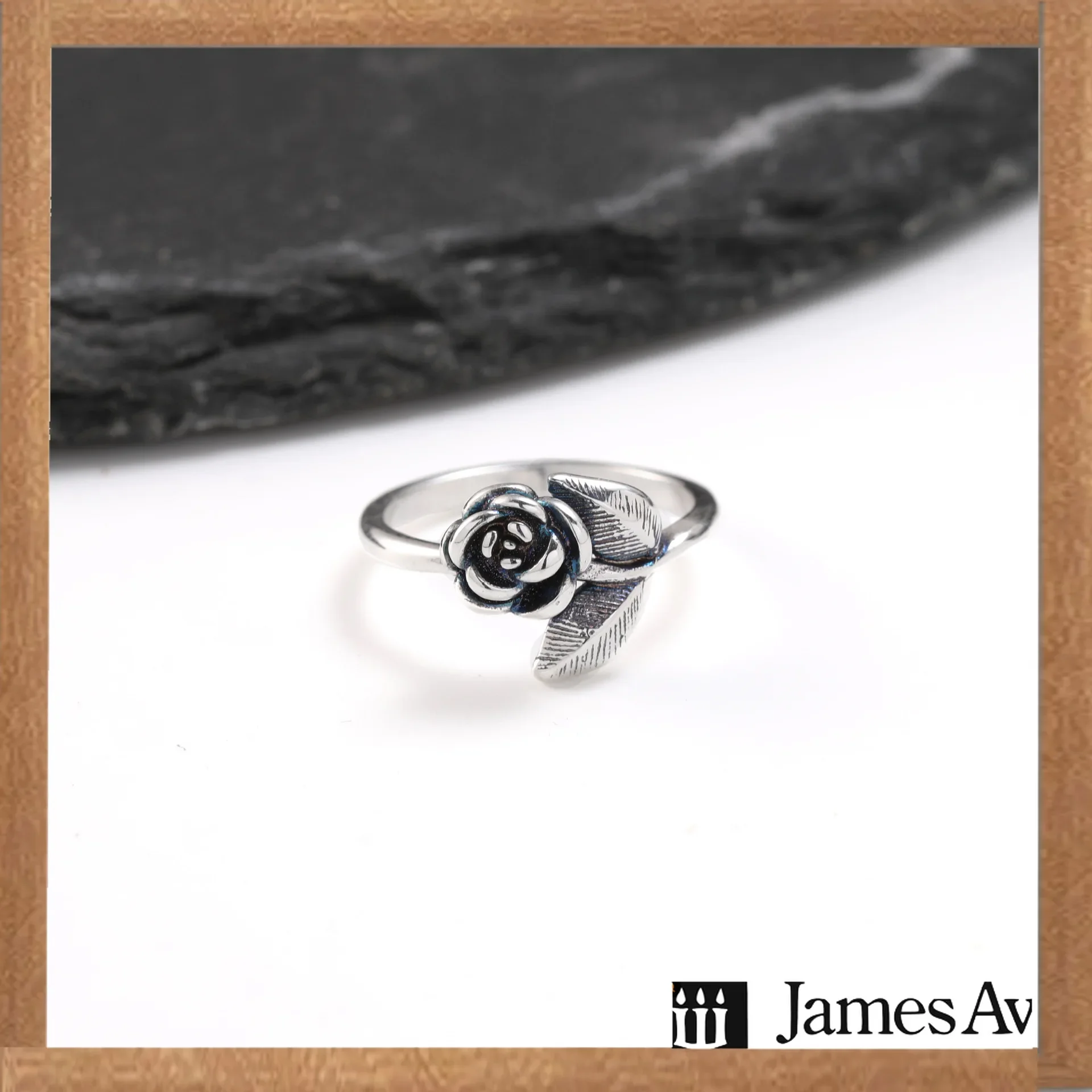 S925 Vintage Silver Rose Flower Open Cuff Ring For Women, Retro 3D Carved Floral Leaf Adjustable Finger Band, Dainty Alloy Boho Statement Jewelry, Daily Casual Wear Accessory, Romantic Floral Themed Gift For Ladies Multiple Sizes Available