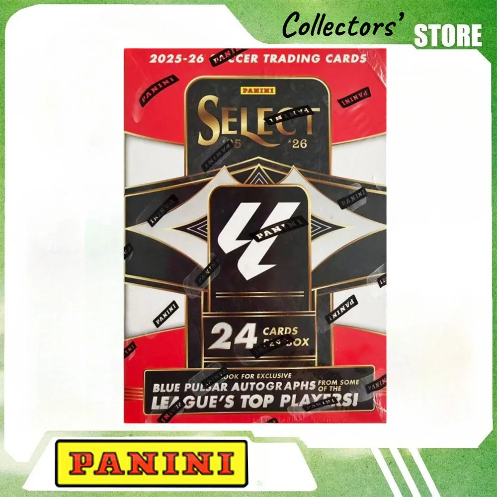 panini25-26select-soccer-blaster-box-24-trading-card-factory-sealed-blue-pulsar-auto-parallel-rare-insert-hobby-collectible-gift
