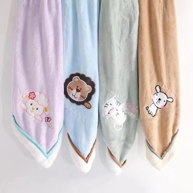 

Baby Blankets Embroidery Flannel Baby Blanket Newborn Lovely Baby Boys Girls Swaddle Wrap Infant Stroller Cover Kids Blankets