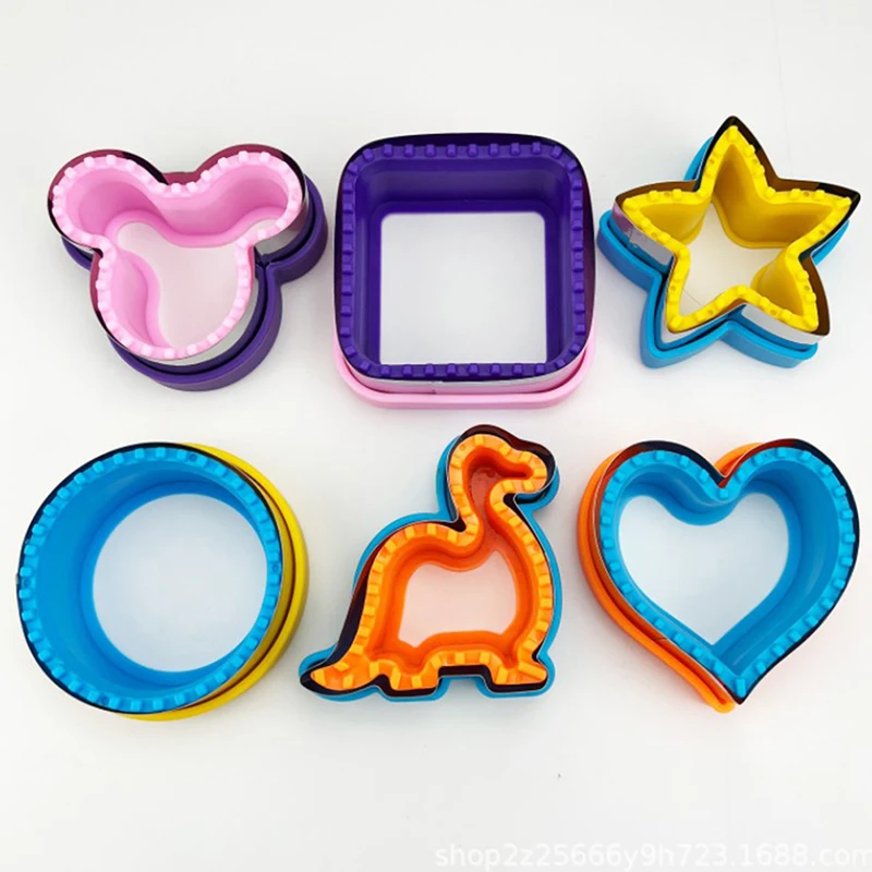 Sandwich Cutter Set for Kids Animal Dinosaur Star Heart Shape Stainless Steel Bread Mould Metal Cookie Cutters Mold Baking image 6