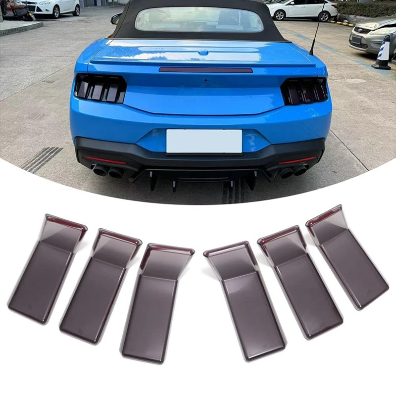 

Защитная накладка заднего фонаря для Ford Mustang GT S650 2024 2025, крышка объектива заднего фонаря, дымчатый черный-L94A
