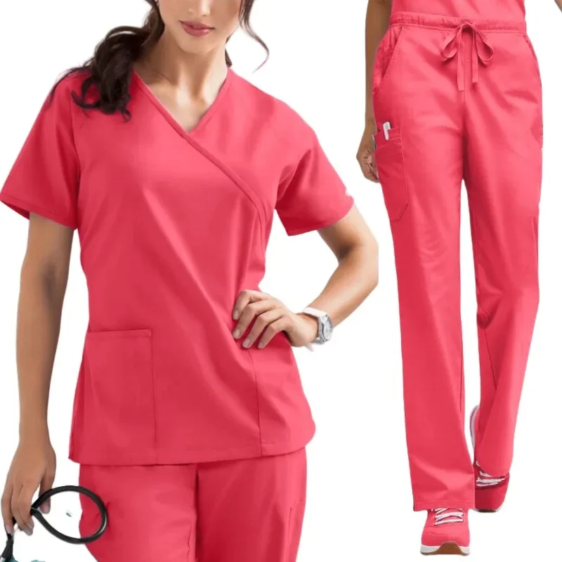 Uniformes clínicos mulher uniforme clínica dental corredores esfrega terno médico hospital esfrega uniformes conjuntos spa trabalho wear