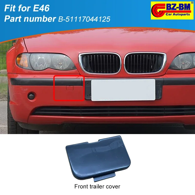 

Car Front Protective Cover For BMW E46 318i 320i 325i 330i 325Xi Front Bumper Tow Hook Cover 51117044125 51118213685 51117173750