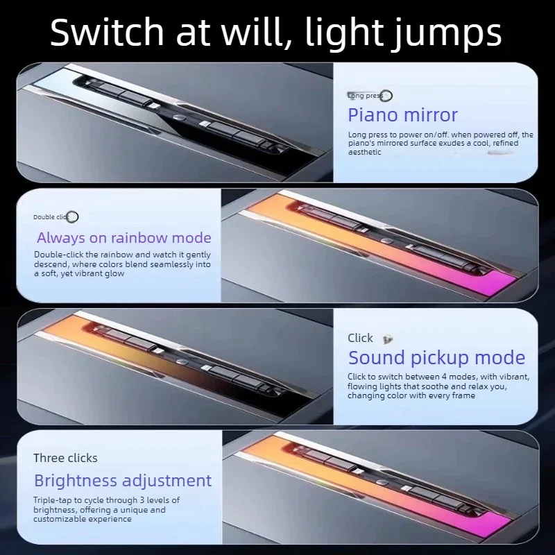 For Refreshed Tesla Model 3/Y/L Center Console Expansion Dock, Ambient Light & Charging Hub Accessories