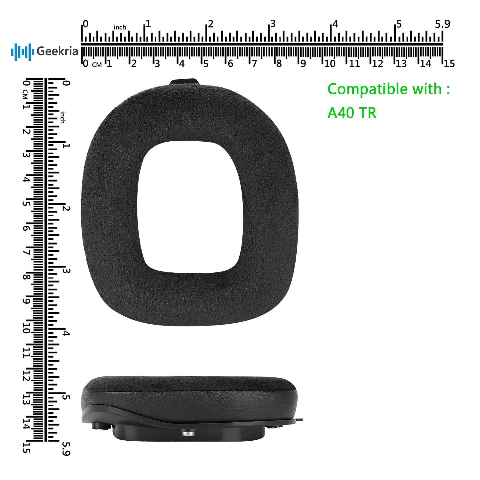 Imagem -06 - Geekria-híbrido Veludo Substituição Orelha Almofadas para Astro A40 tr Auscultadores Conforto Orelha Almofadas Fone de Ouvido