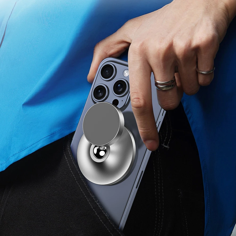 

Strong Magnet Gym Phone Mount & Holder Double Magnetic Gym Phone Stand for Magsafe iPhone 15/14/13/12 Series for Gym Car Kitchen