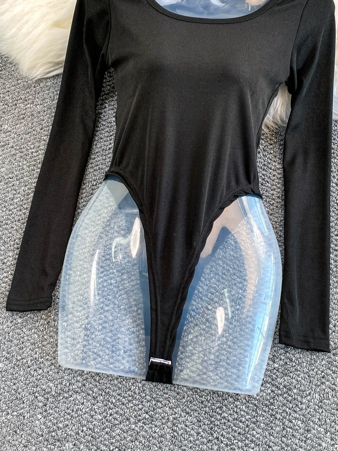 الكورية Sle الرغبة النقية بسيطة مستديرة Ne Long Sve محبوك الدكتور السراويل النسائية الخريف الشتاء التخسيس عالية الشق قاعدة ir...