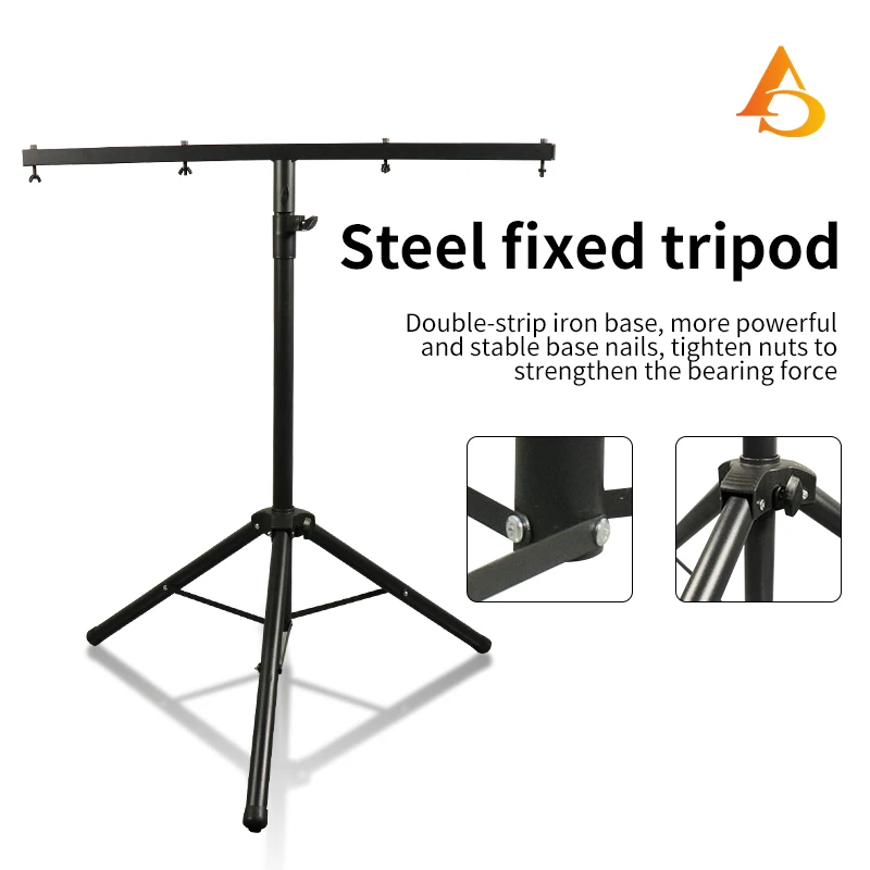 Imagem -02 - Tripé Ajustável para Stage Light dj Lighting Stand com Top t Bar Universal