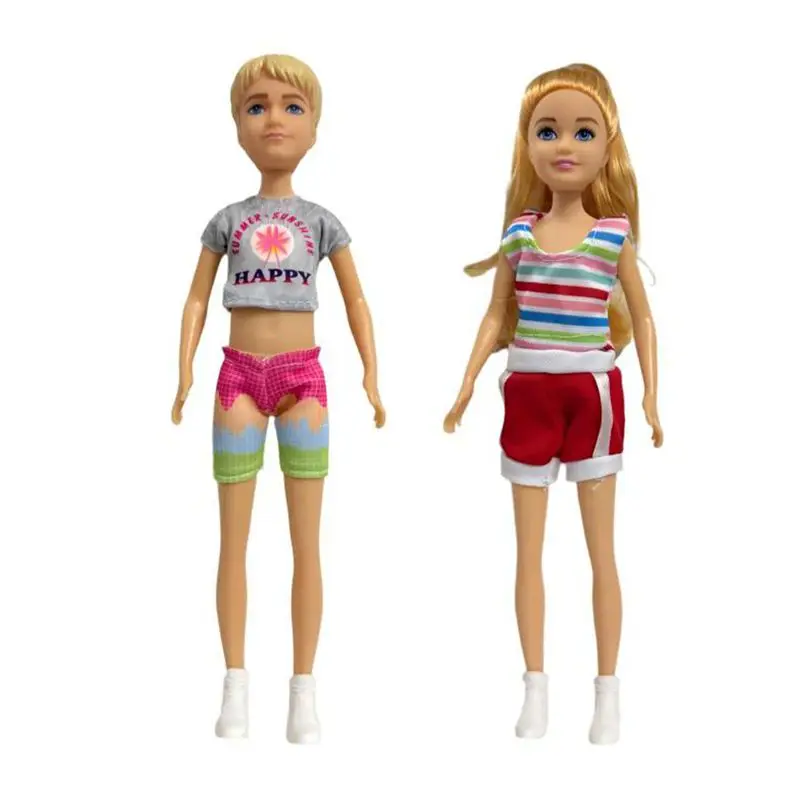 最新9インチ+5.5インチ人形キッズトイ姉妹兄弟ファミリーセット男の子女の子ティーンエイジャー向け迅速発送誕生日プレゼント子供向け