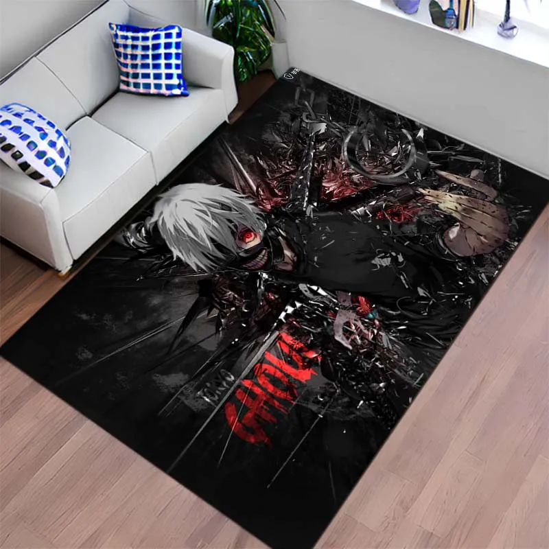 Anime Ghoul Print Panic anime pattern printed living room carpet mat rugs for bedroom  rugs living room