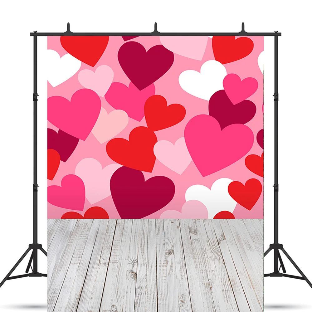 Rosebud Wedding Valentine's Day Photography Backdrops Props Beautiful Valentine's Day Heart Photographic Background LGH-09