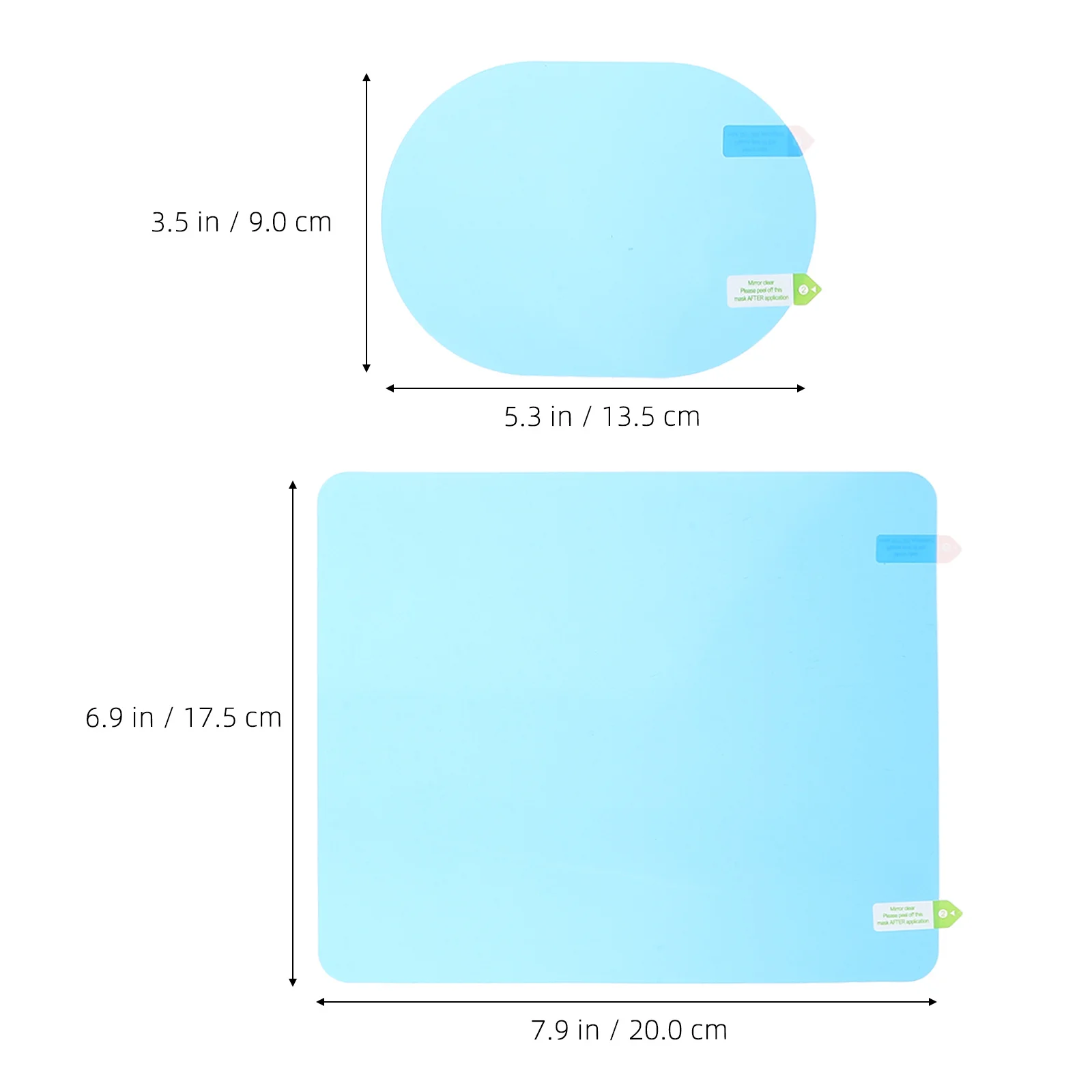 

4Pcs Car Side Mirror Anti-Fog Film Practical Solution for Clear Vision in Bad Weather Car Rearview Mirror Film