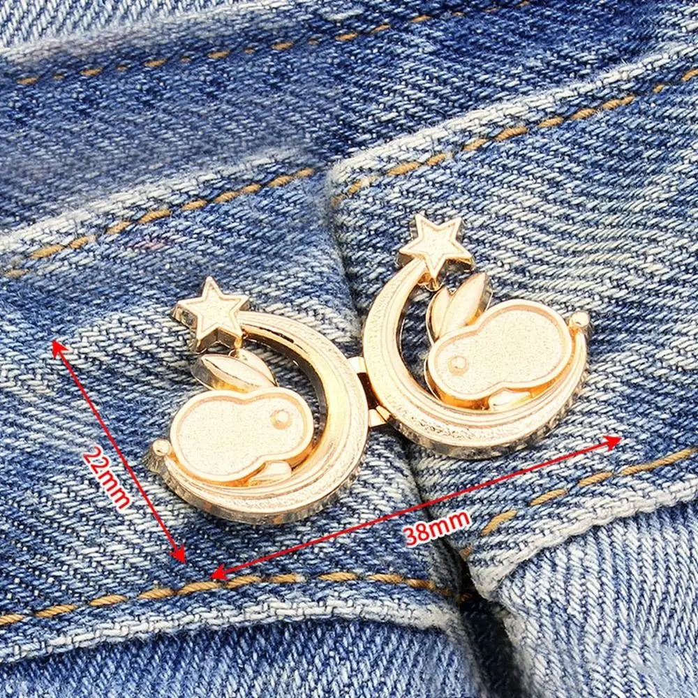 Clothing Accessories Waist Closing Button Metal Pins Jeans Ornaments Tighten Waist Button Removable Detachable Waist Clip Women