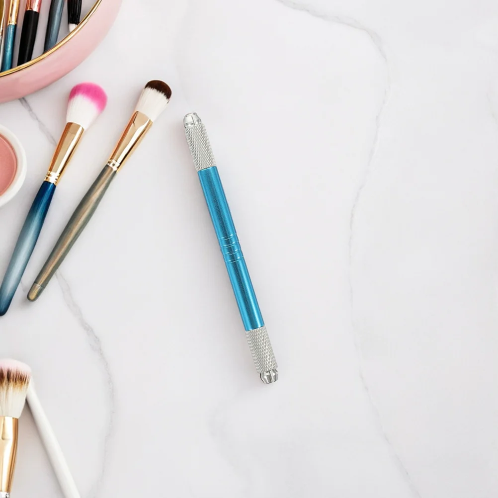2 قطعة قلم تحديد الحواجب مقاوم للماء أدوات ماكياج الحواجب للمبتدئين وصالون المنزل استخدام قلم تحديد الحواجب الأزرق #2