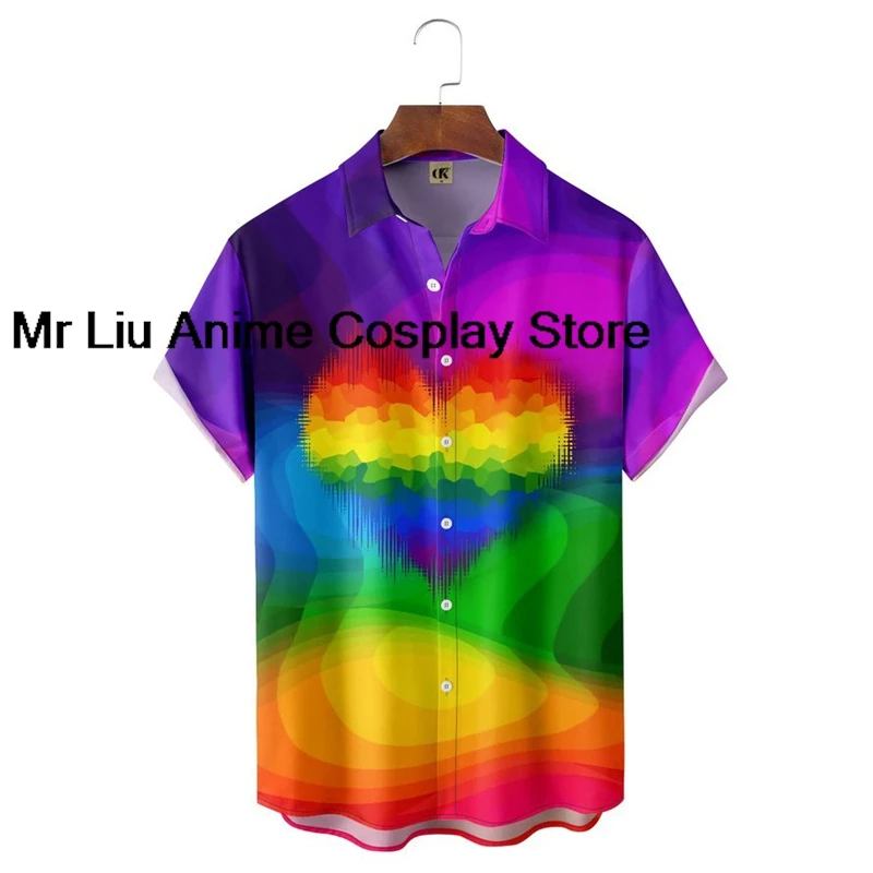 Roupas Masculinas de Designer, Camisas Impressas em 3D, Oversized, Verão, Viagem, Praia, Estilo Havaiano, Harajuku, Camisa Colorida Masculina