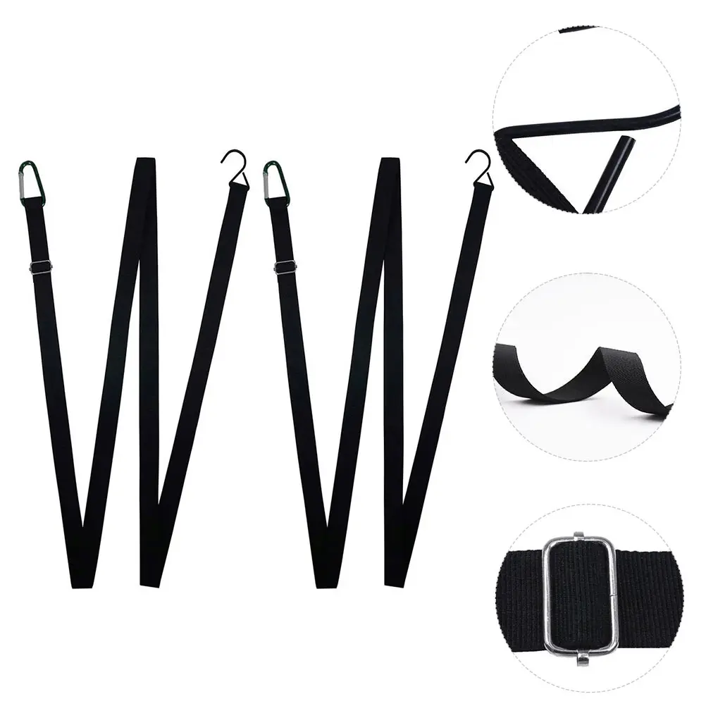 Correas de cubierta de coche, cinturón a prueba de viento, fijación negra, almacenamiento compacto, hebillas de montañismo, duradero, estable, antiviento, fácil, 2 uds.