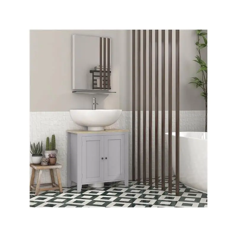 Bathroom Storage Cabinet Wall-Mounted Organizer with Adjustable Shelves and Doors, Perfect for Home or Office Use