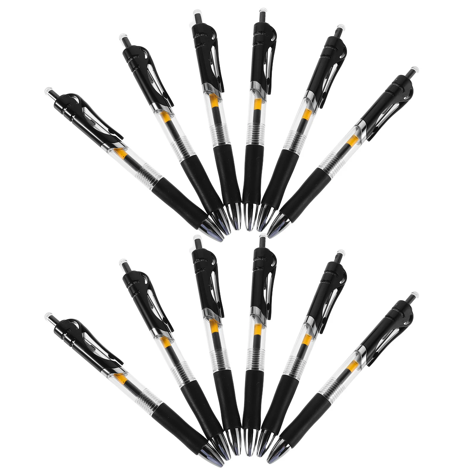 

50Pcs Quick Dry Neutral Pens Black Ink 0.5mm Fine Tip Smooth Writing Exam Office Journaling Reliable Black Pen