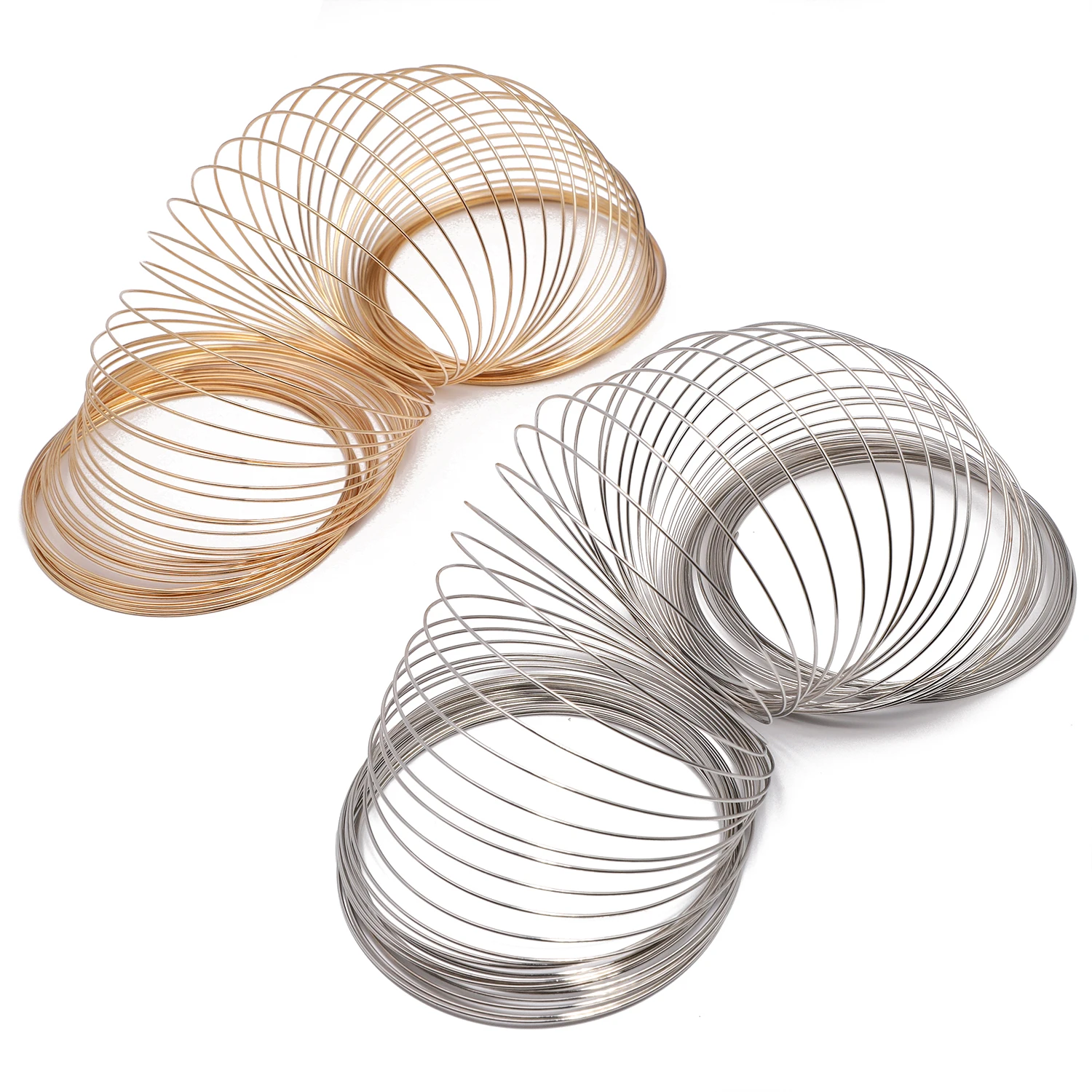 60 حلقة/مجموعة 0.6 مللي متر أسلاك الفولاذ الذاكرة DIY بها بنفسك الديكور أساور أقراط صنع المجوهرات العثور على لوازم الملحقات