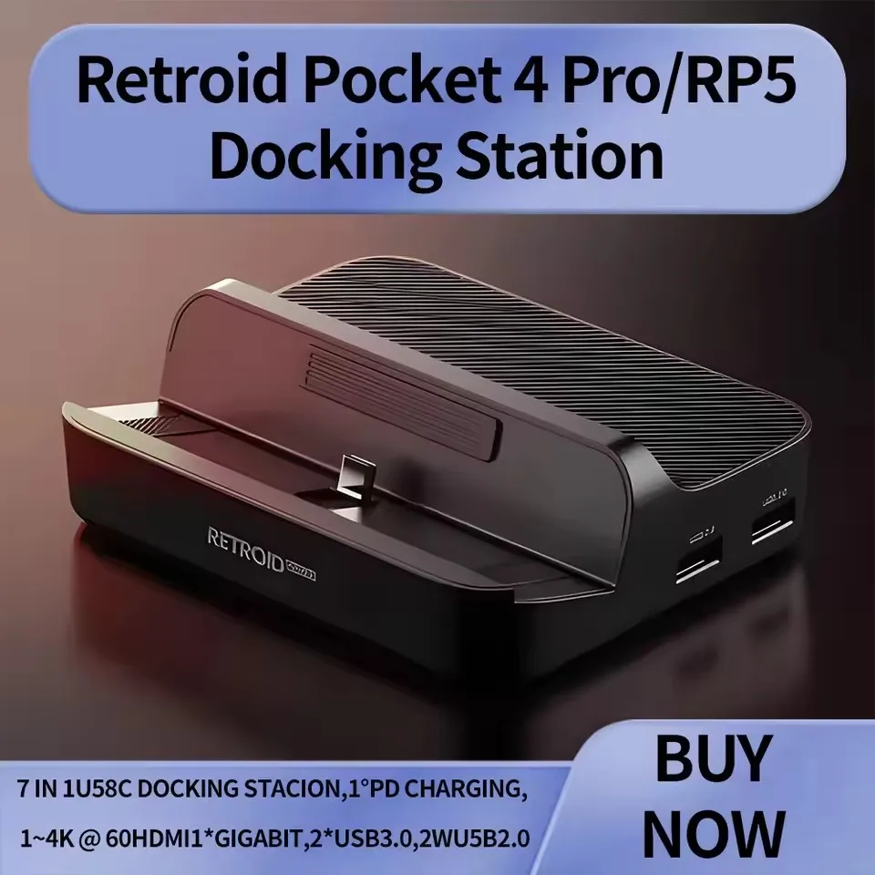 Docking station di ricarica per Retroid Pocket 5 4 Pro / RP5 / Retroid Pocket Mini Console di gioco Stand Dock Accessori personalizzati