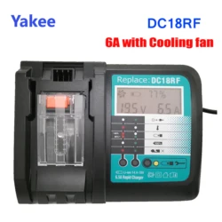 DC18RF 6A Electric Tool  14.4V 18V For Makita BL1830 BL1840 BL1850 BL1860 BL1430 BL1440 Power With Cooling Fan