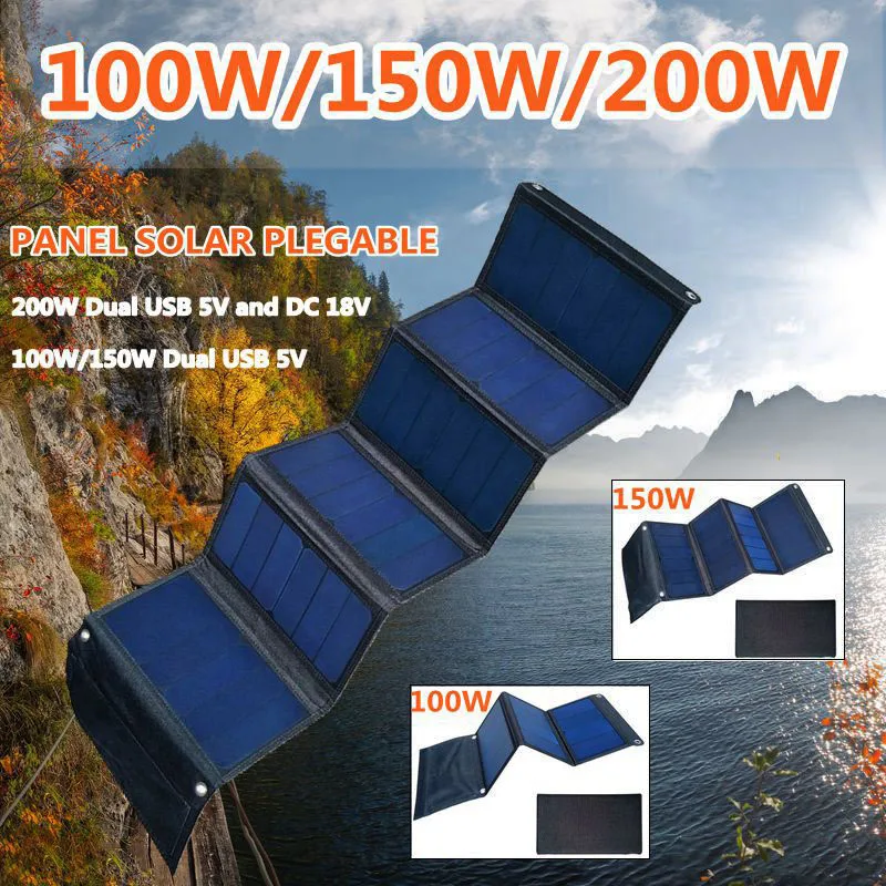 panel-solar-plegable-banco-de-energia-portatil-con-usb-dual-5v-200w-150w-100w-para-acampar-senderismo-al-aire-libre