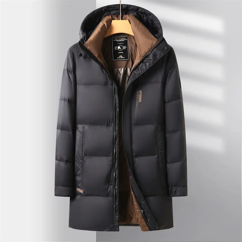 

YEAE Top Down Jacket Men's Winter Detachable Hat Casual Fashion Duck Down Thickened Coat New Style Warm Cold-proof Clothing Jack