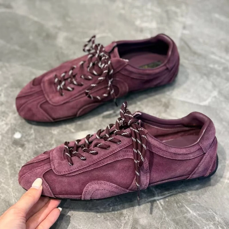 2026 New Women's Flat Sneakers Shoe Anti Slip Genuine Leather Training Shoes Women Comfortable and Stylish Female Shoes