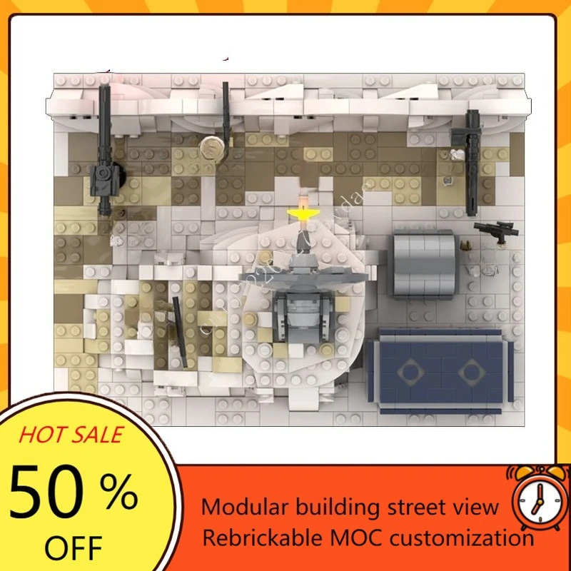 728PCSBattle on Hoth Rebel trench avec le laser PTower Space War militaire MOC SpaceShip bataille modèle personnalisé Puzzle bricolage jouet cadeau