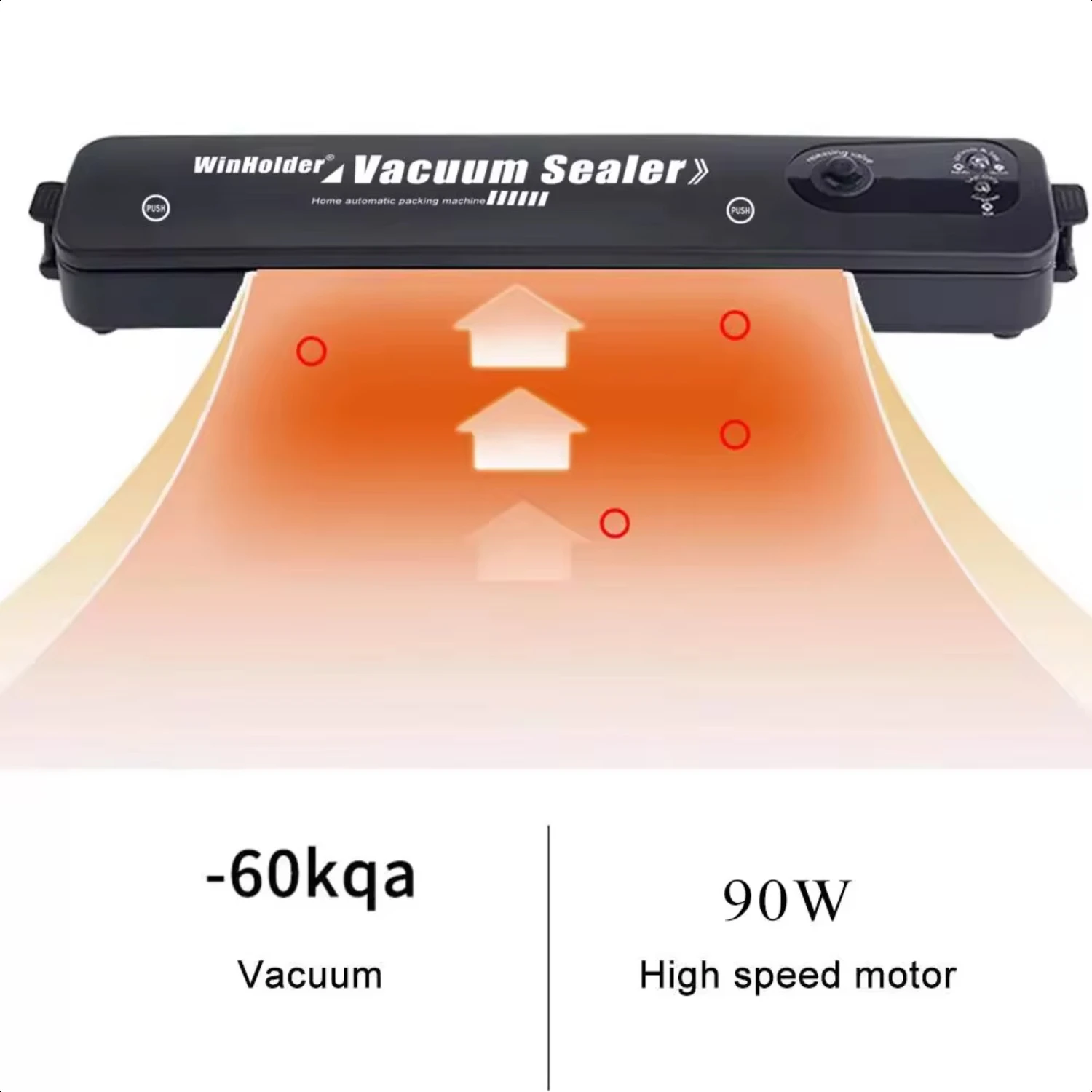 Nieuwe Draagbare 3 IN 1 Vacuümverzegelaar Machine Automatische Voedselbehoud Droog Nat Vacuümverpakking met Gratis 10 Afdichtingszakken