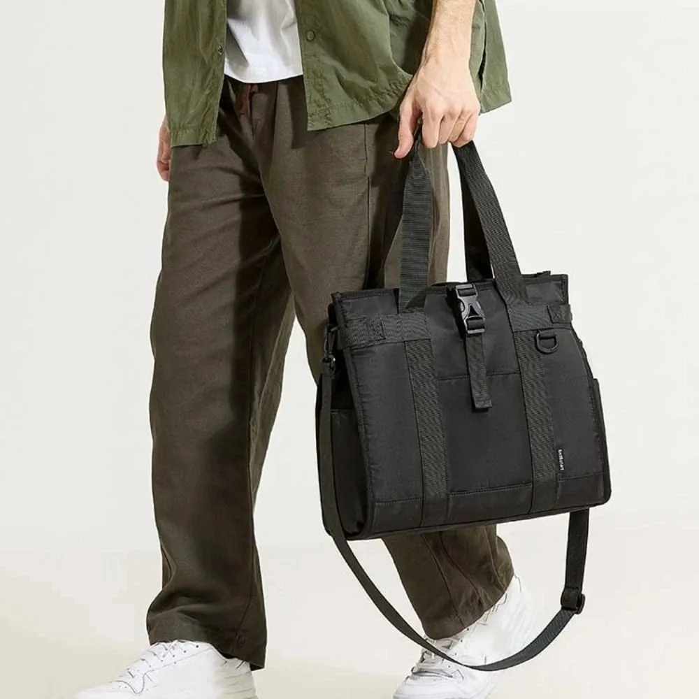 Multi-pocket Large Capacity Oxford Briefcase Multi-functional Waterproof Men Handbag Portable Solid Color Shoulder Bag Travel