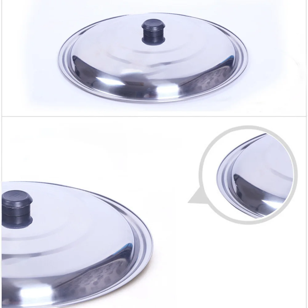 Wok Pan Pot Lids Stainless Steel Lid Replacement Round 32/34/36/38/40cm Cookware Parts Kitchen Cooking Acceessories