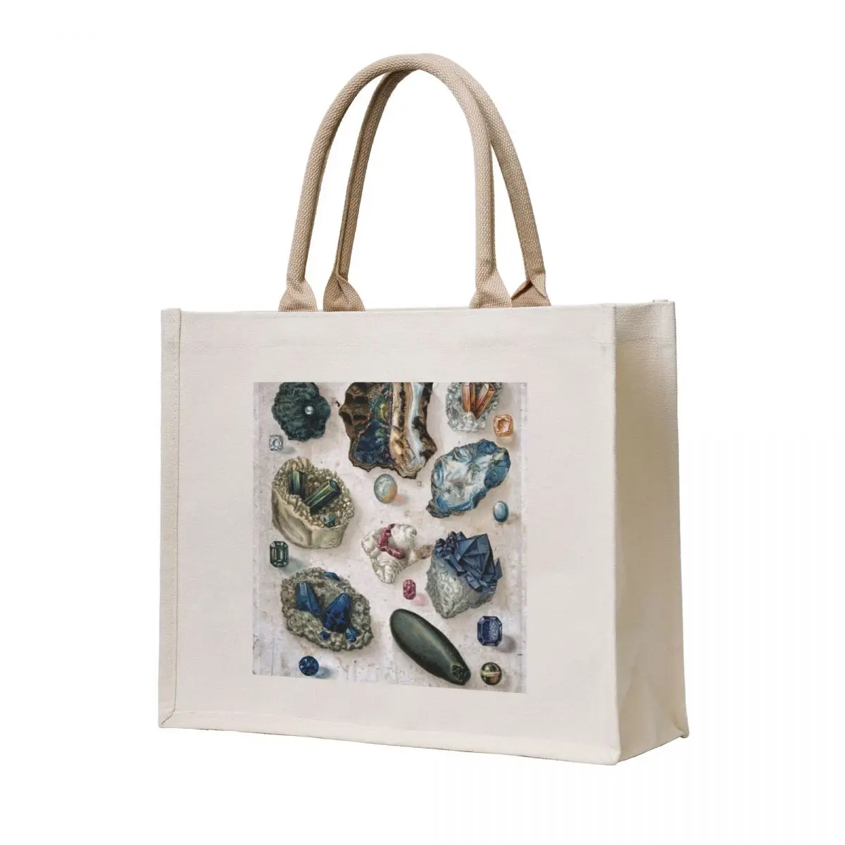 

Antique Geological Scientific Crystals Gemstones Lithograph Tote Bag tote bag woman Cloth bag