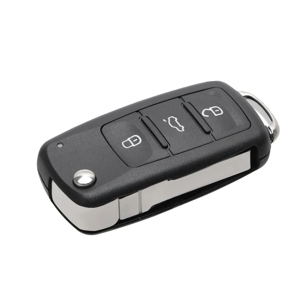 For VW Car Key Shell Remote Flip for Beetle/Caddy/Eos/Golf/Jetta/Polo/Scirocco/Tiguan/Touran/UP Blank Car Keys 3 Buttons