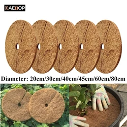 20cm-60cm Natural Coco Coir Fiber Tree Mulch Ring Protector Organic Weed Barrier Mat Anti-grass Disc Flower Pot Cover