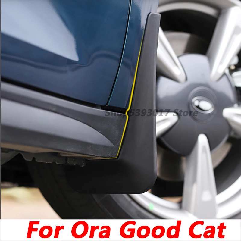 

For Ora Good Cat 2021 2022 Car Fender Mud Splash Guards Tyre Mudguards Black Front Rear Mud Flaps Mudguard Accessories